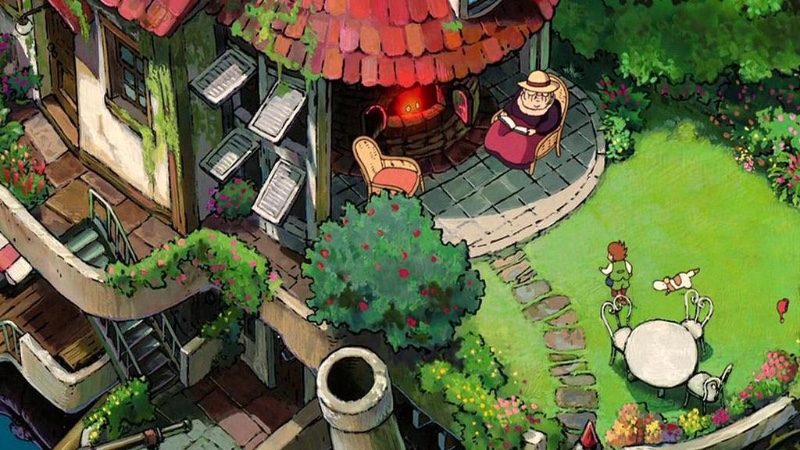 Capa Página para colorir - Howl no Ugoku Shiro
