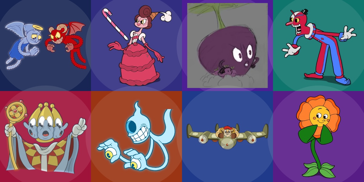 Portada Página para colorear - Cuphead: Chefes