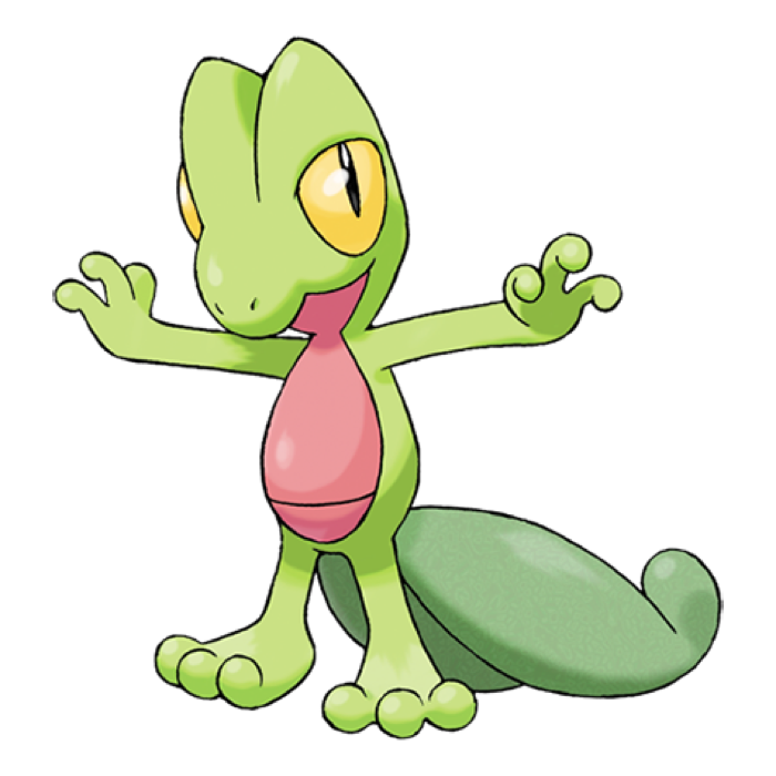 Treecko Coloring Page - Pokémon Iniciais
