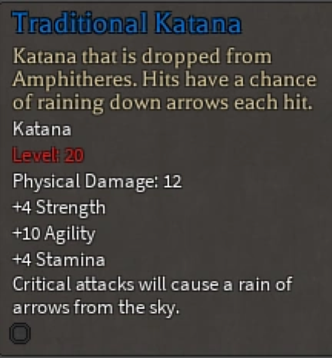 Traditional Katana