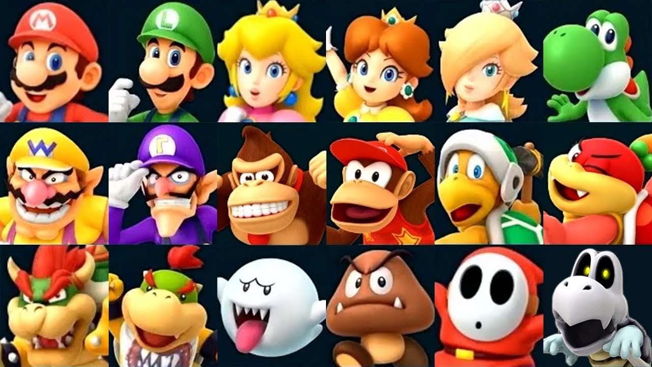 Cover Coloring Page - Super Mario Characters